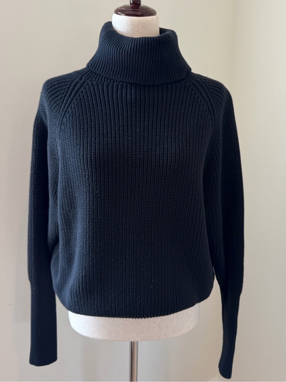 Alp N Rock ANR Black Turtle Neck Cable Knit Sweater Sz S​